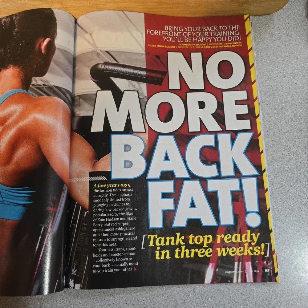 2012 June Oxygen Magazine Chady Dunmore Cover Jamie Eason Column 2012 Arnold
